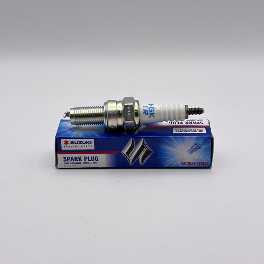 Suzuki spark plug on a white background