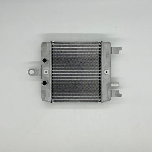 Metallic radiator on a white background