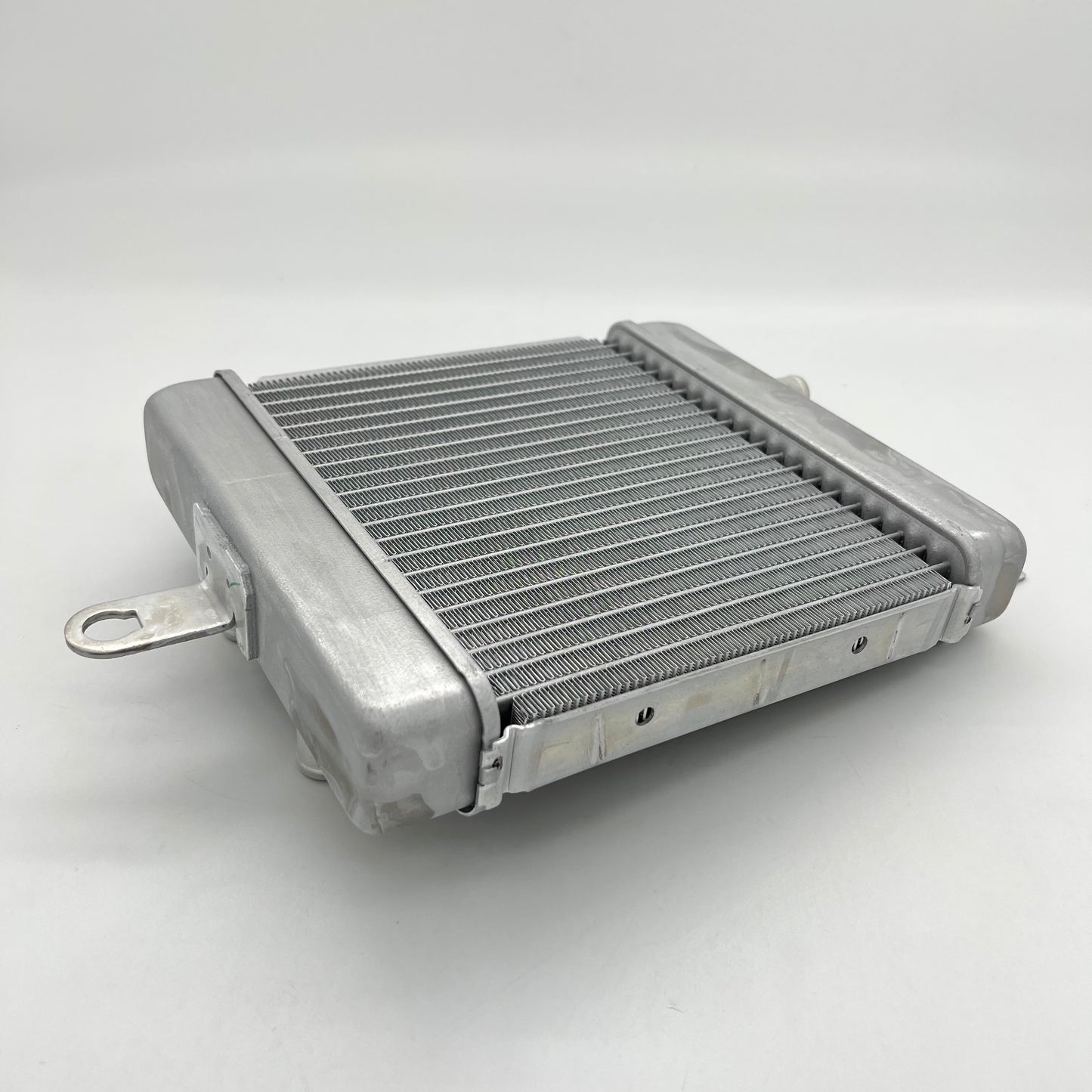 Metallic radiator on a white background