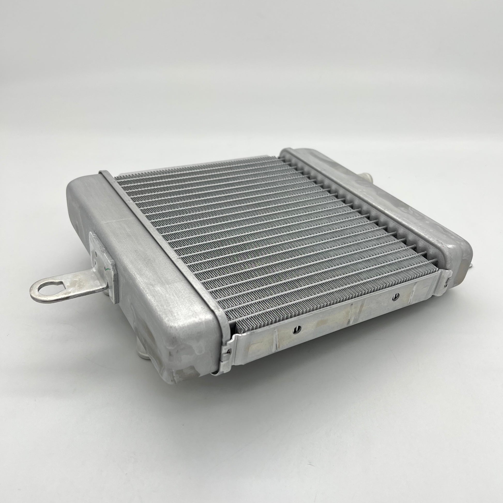 Metallic radiator on a white background