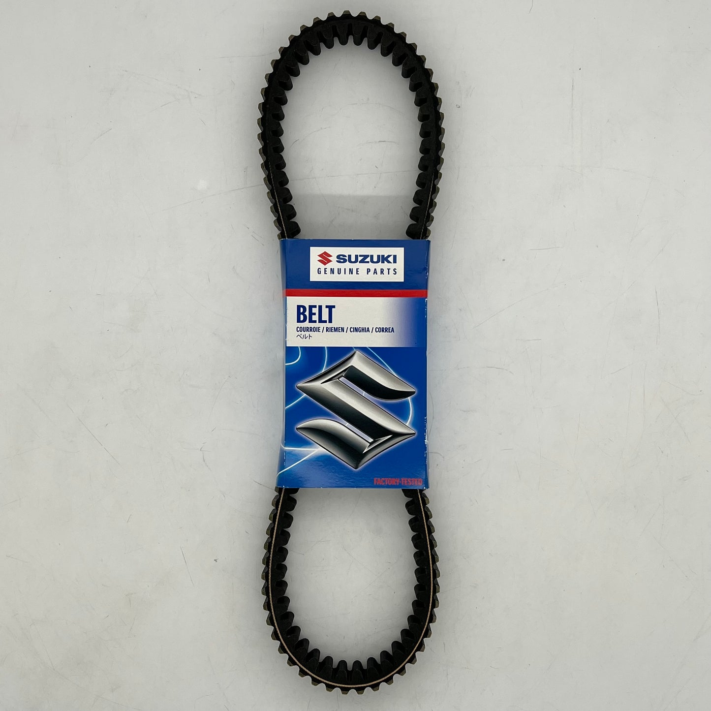 Suzuki belt on a gray background
