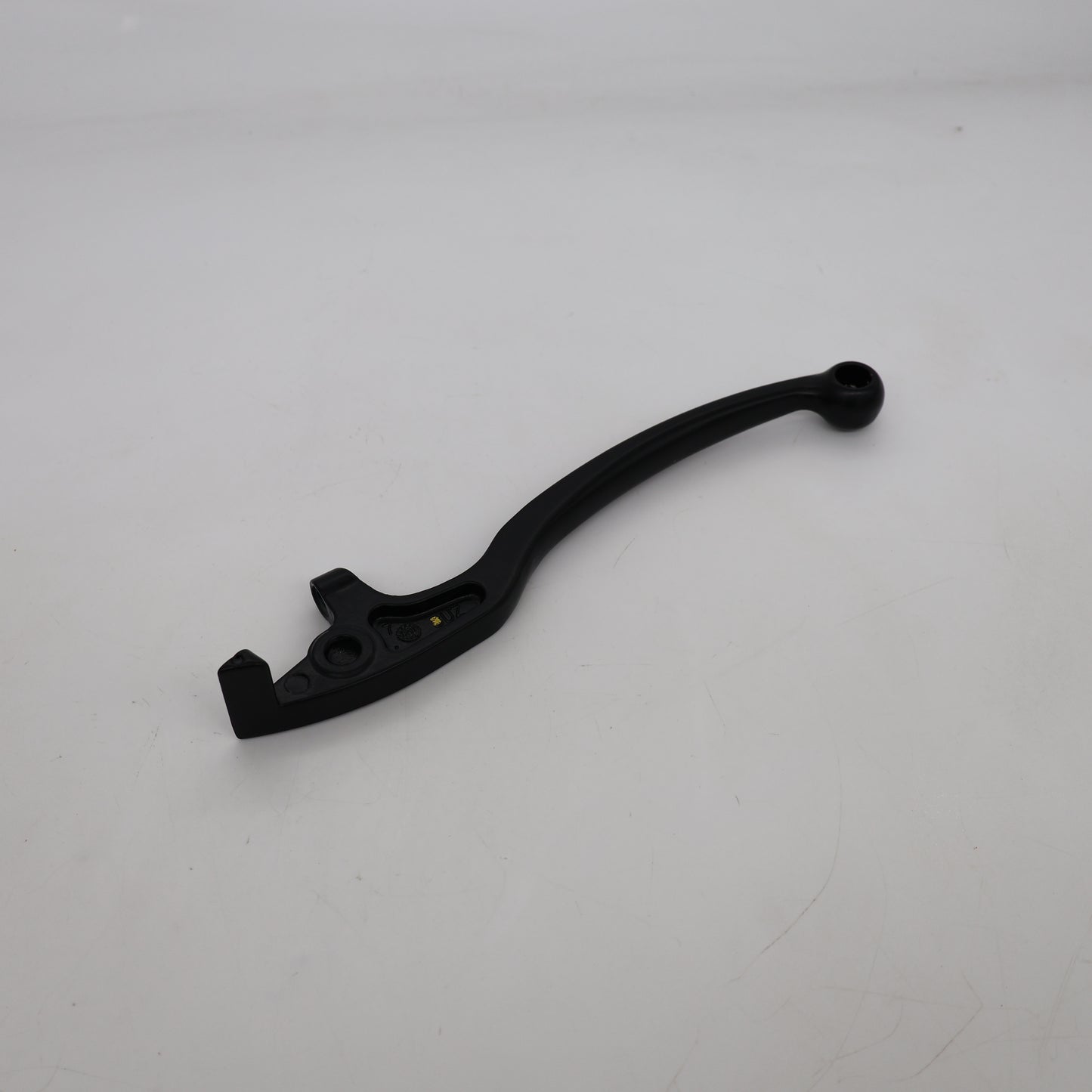 Black brake lever on a white background