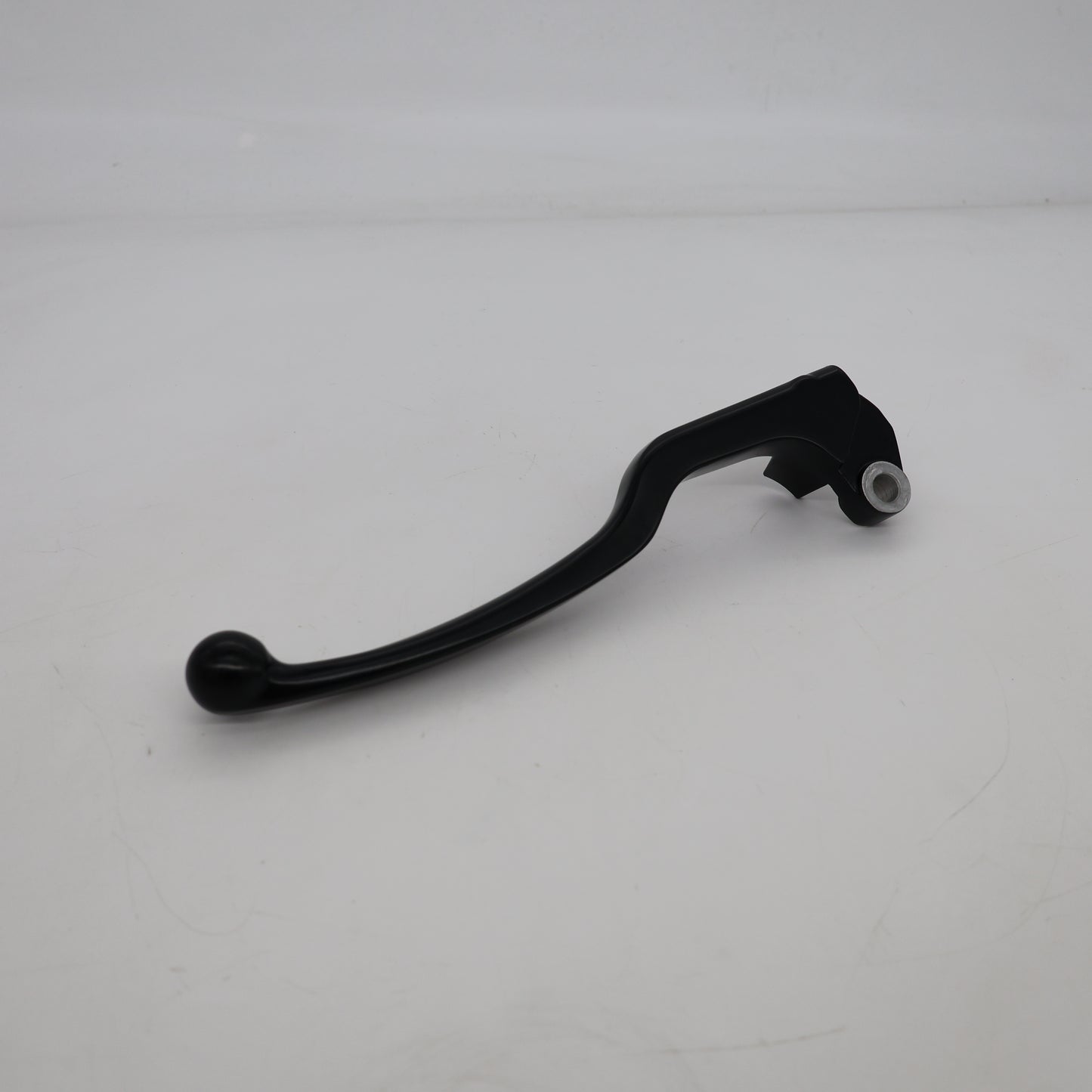 Black brake lever on a white background