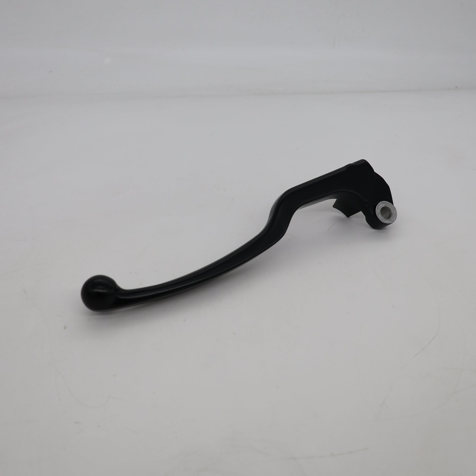 Black brake lever on a white background
